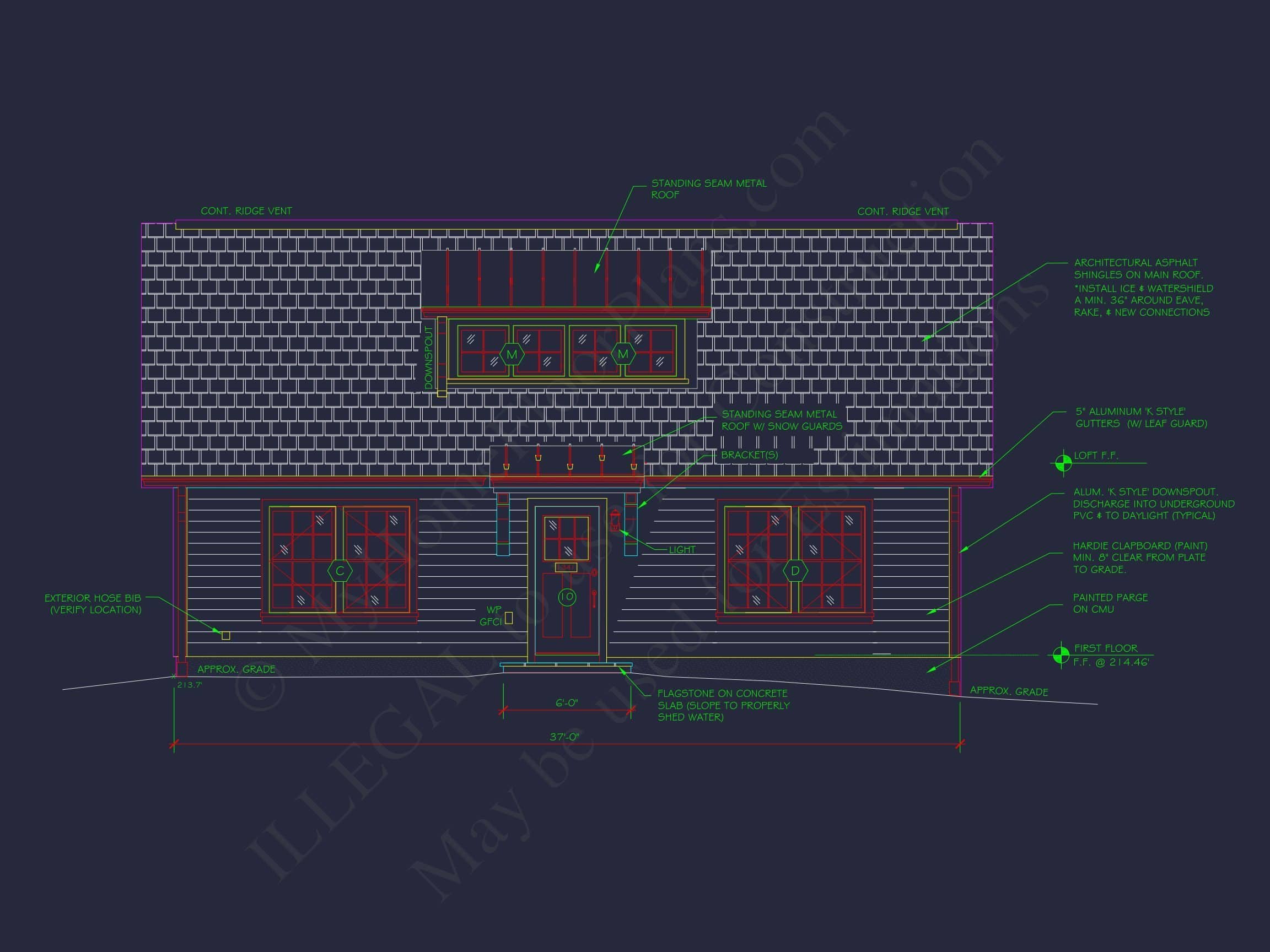 Craftsman-Style House Plan with CAD Designs and Blueprints