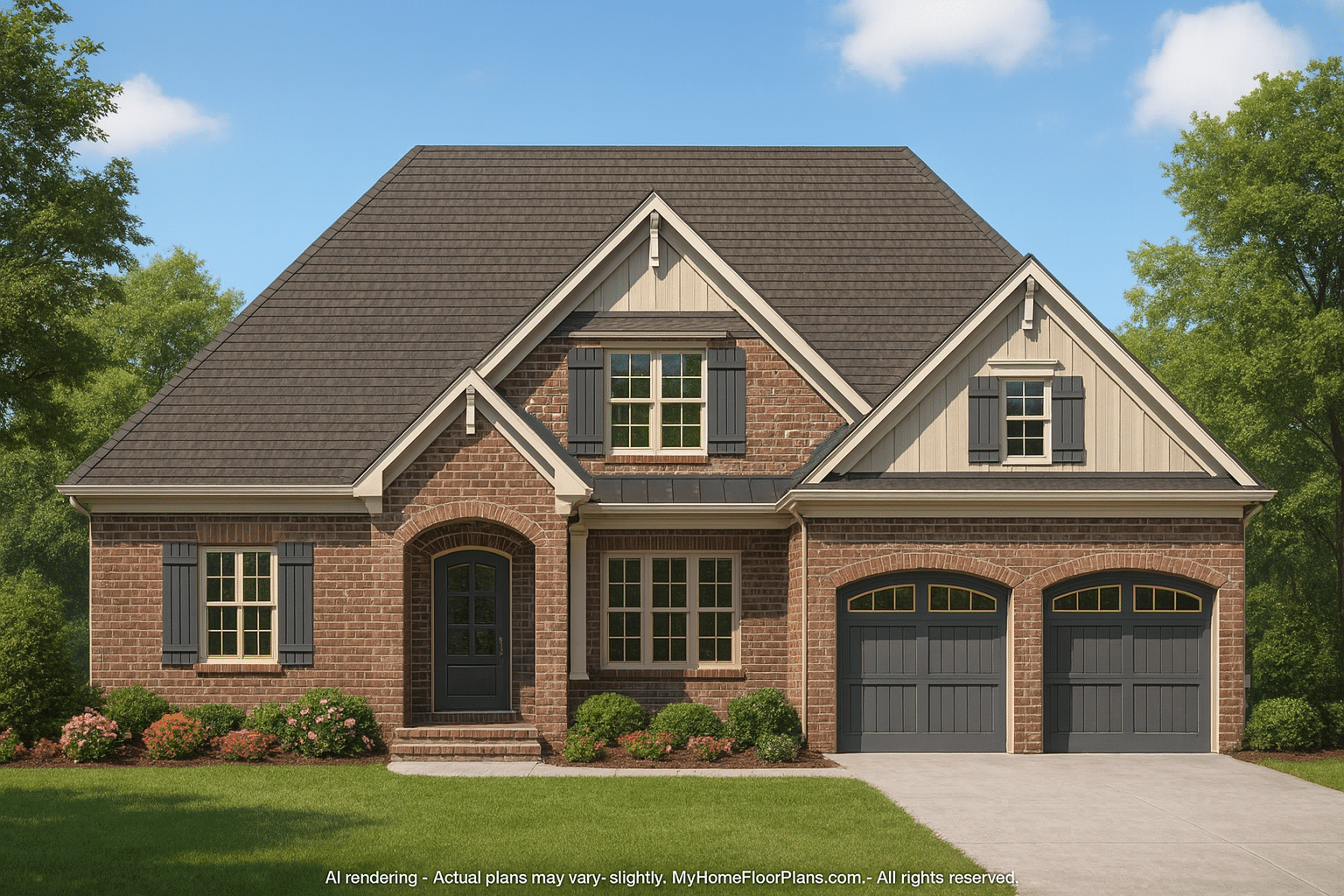 Craftsman and Traditional Home Floor Plan with CAD Designs