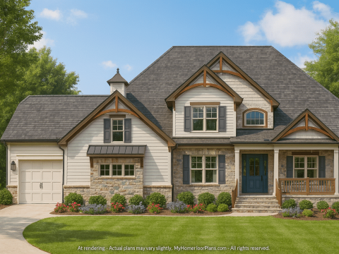 Custom 2-Story Craftsman House Plan with CAD & Deck Features