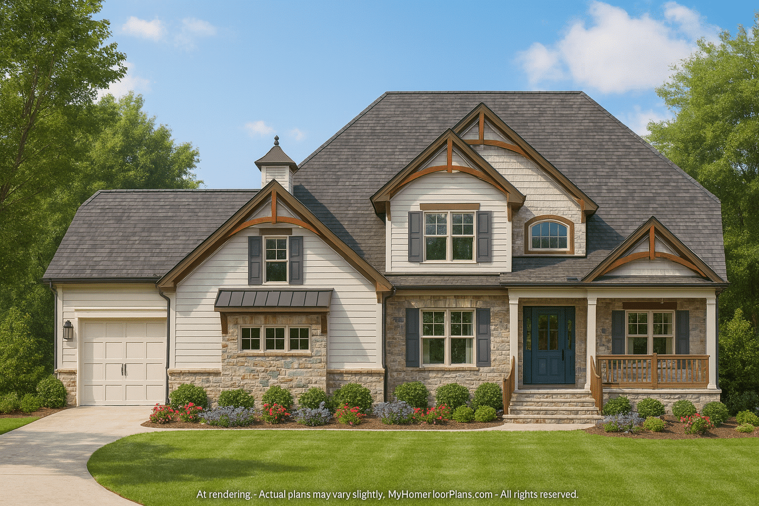 Custom 2-Story Craftsman House Plan with CAD & Deck Features