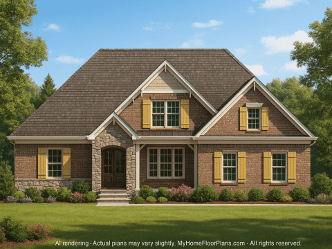 Custom 2-Story House Plan with Bonus Room & Craftsman Charm