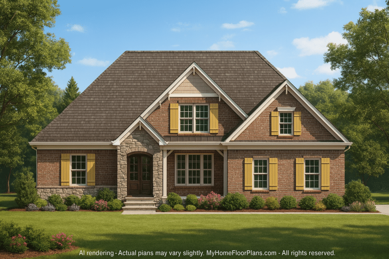 Custom 2-Story House Plan with Bonus Room & Craftsman Charm