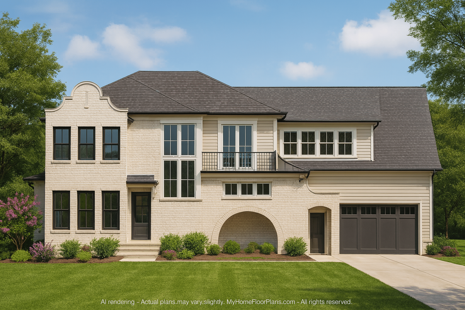 Custom 2-Story House Plan with Colonial Revival Design & CAD Blueprints