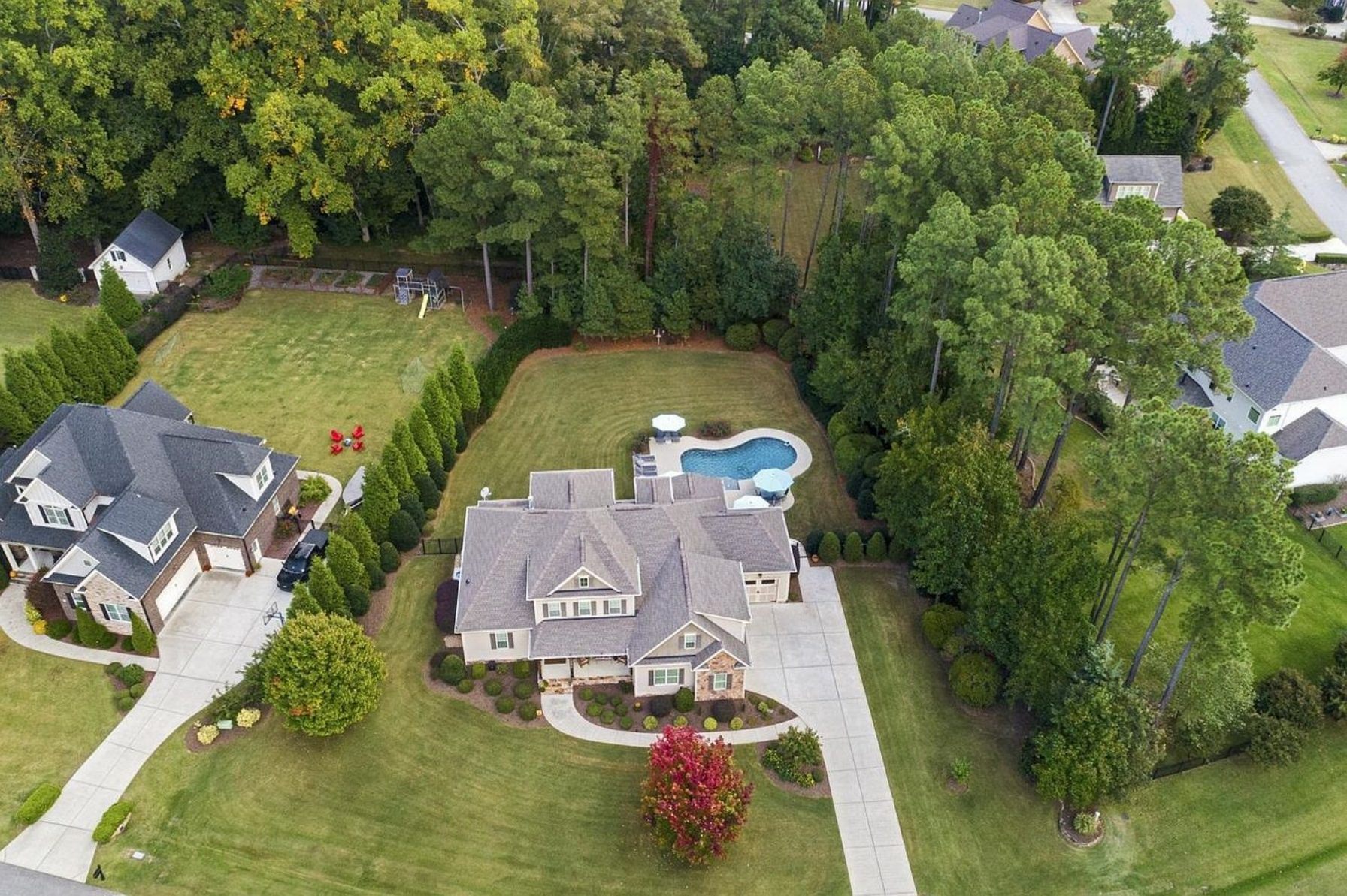 Custom 2-Story House Plan with Vaulted Ceilings & Screened Porch