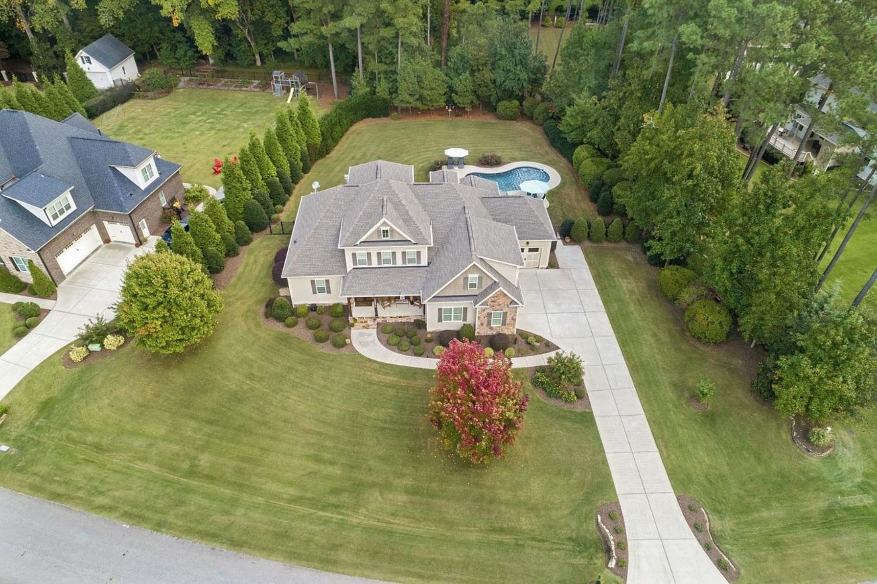 Custom 2-Story House Plan with Vaulted Ceilings & Screened Porch
