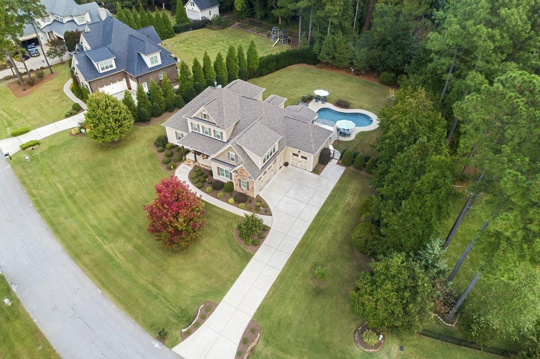 Custom 2-Story House Plan with Vaulted Ceilings & Screened Porch