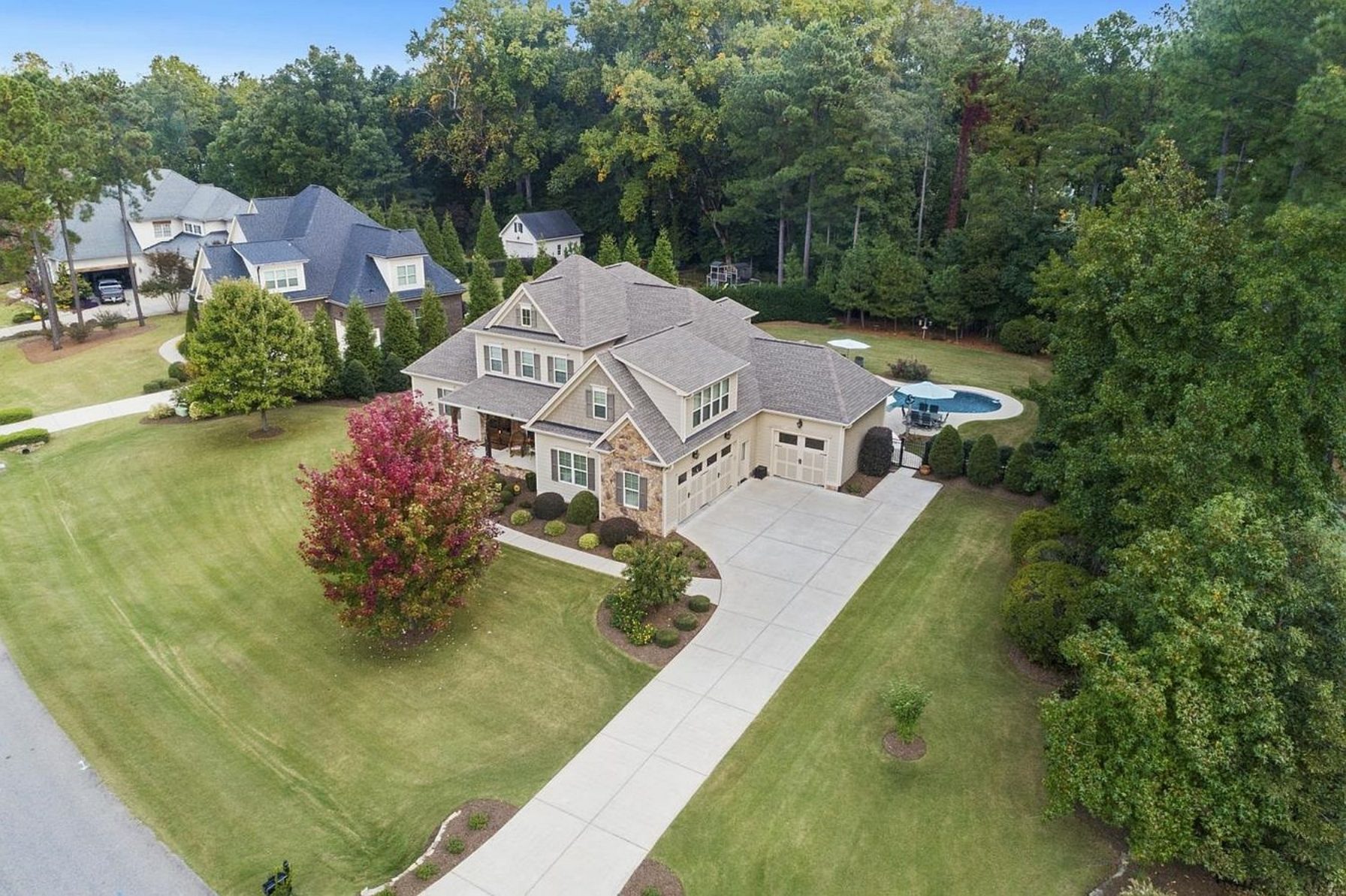 Custom 2-Story House Plan with Vaulted Ceilings & Screened Porch