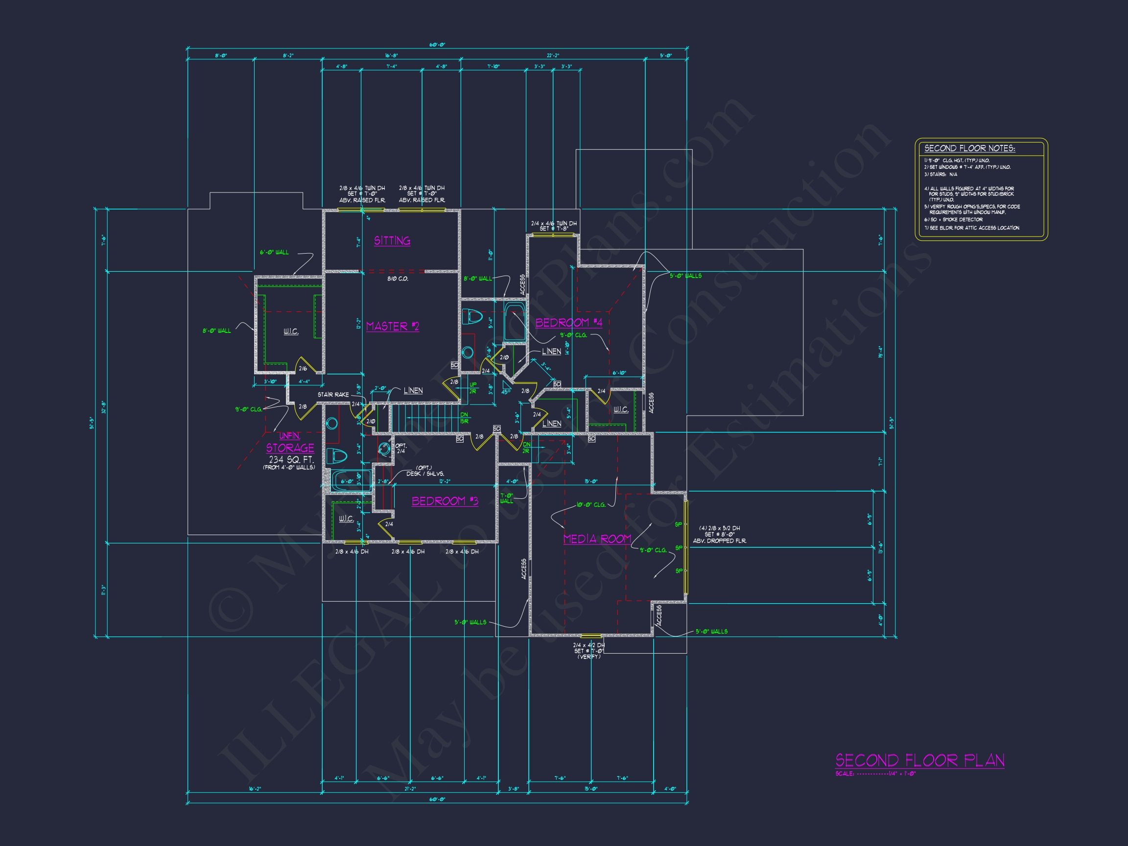 Custom 2-Story House Plan with Vaulted Ceilings & Screened Porch