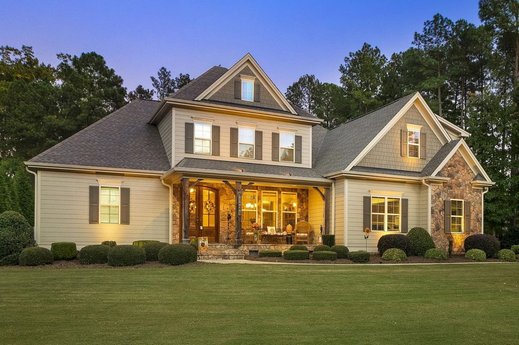 Custom 2-Story House Plan with Vaulted Ceilings & Screened Porch
