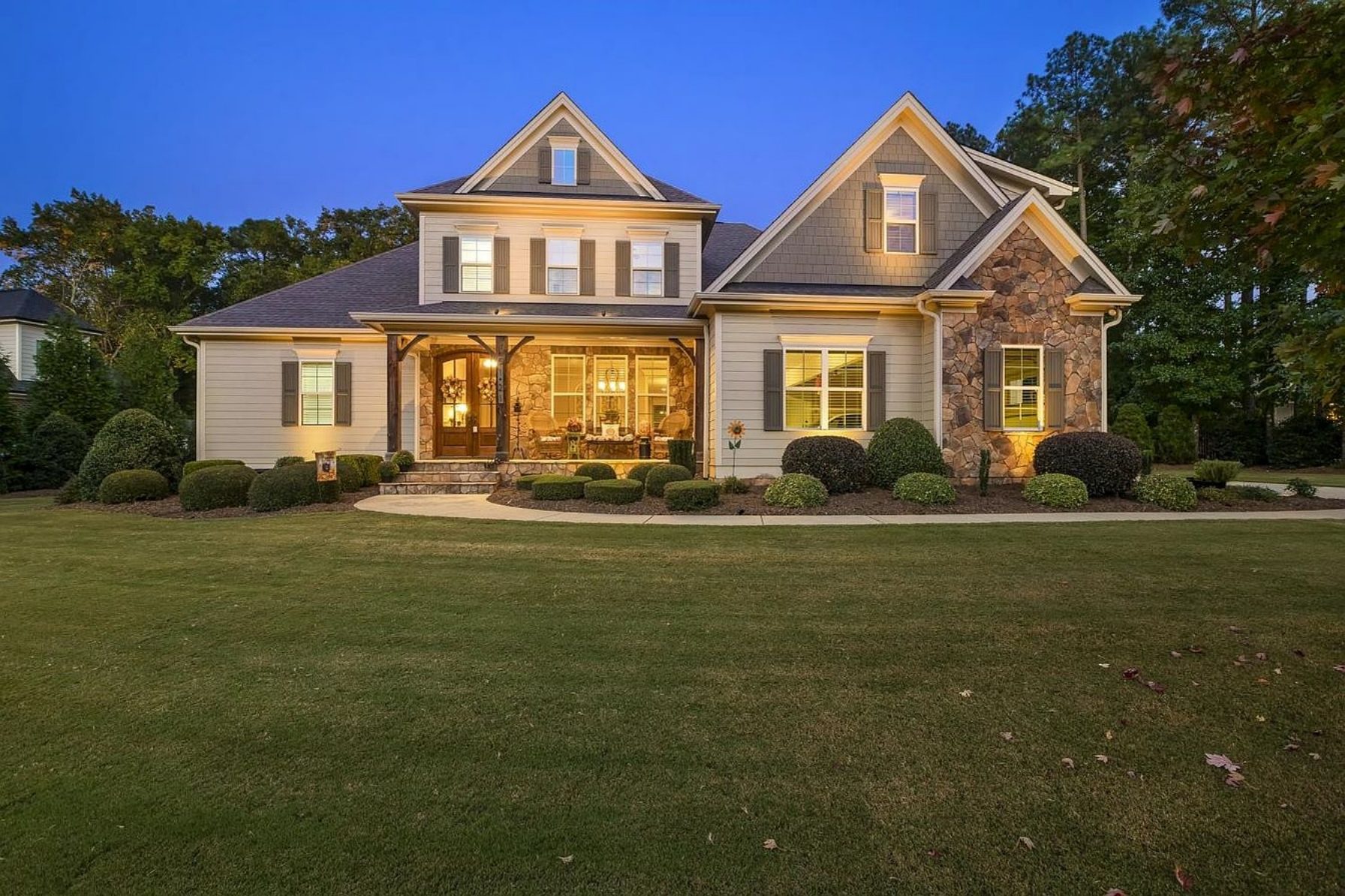 Custom 2-Story House Plan with Vaulted Ceilings & Screened Porch