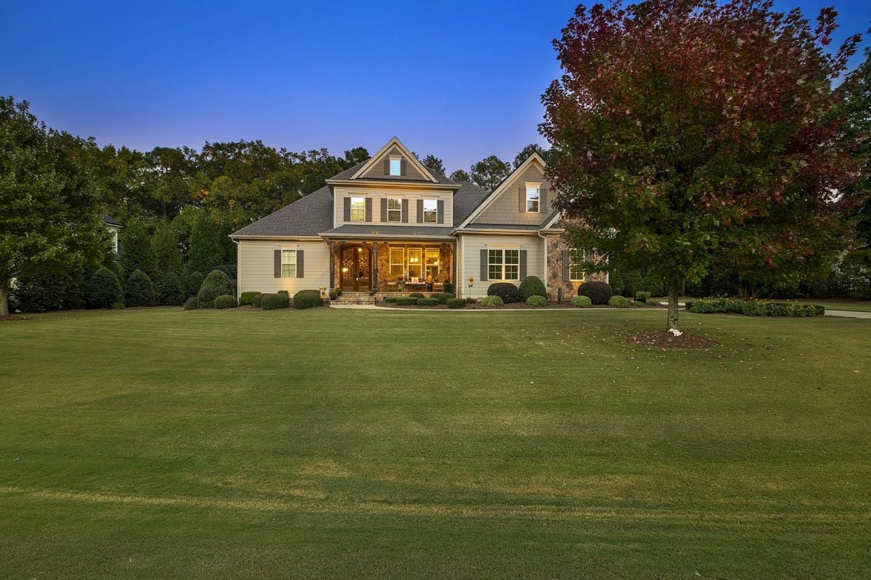 Custom 2-Story House Plan with Vaulted Ceilings & Screened Porch