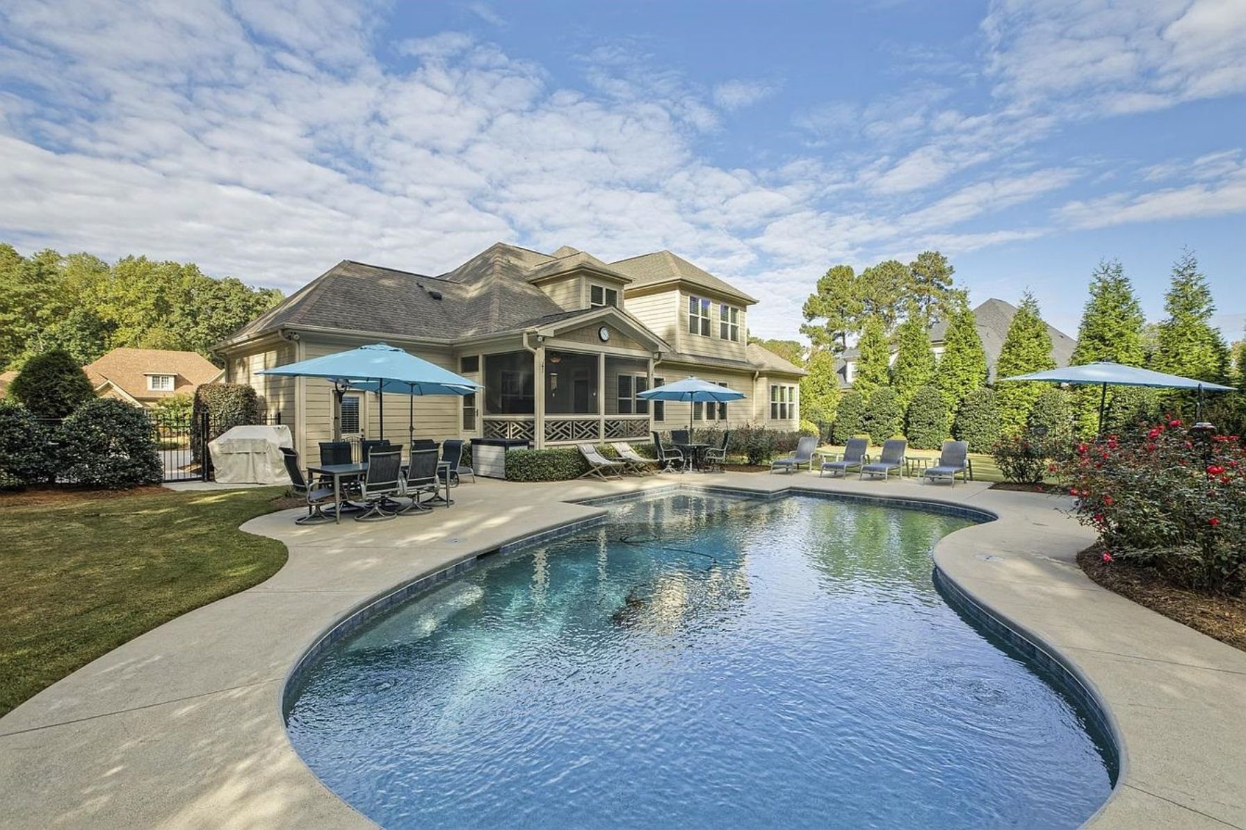 Custom 2-Story House Plan with Vaulted Ceilings & Screened Porch
