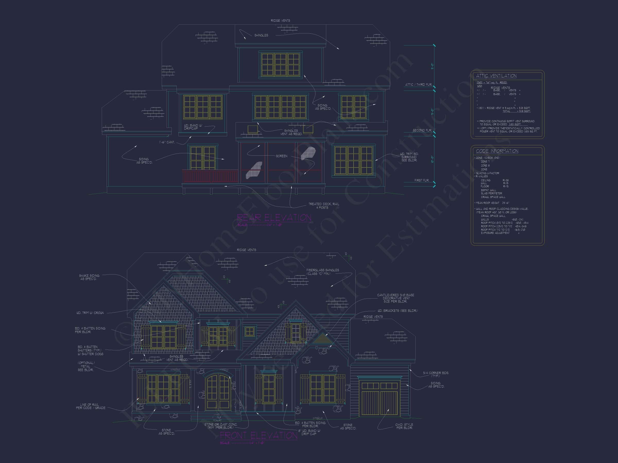 Custom 3-Story House Plan with 5 Bedrooms & CAD Designs