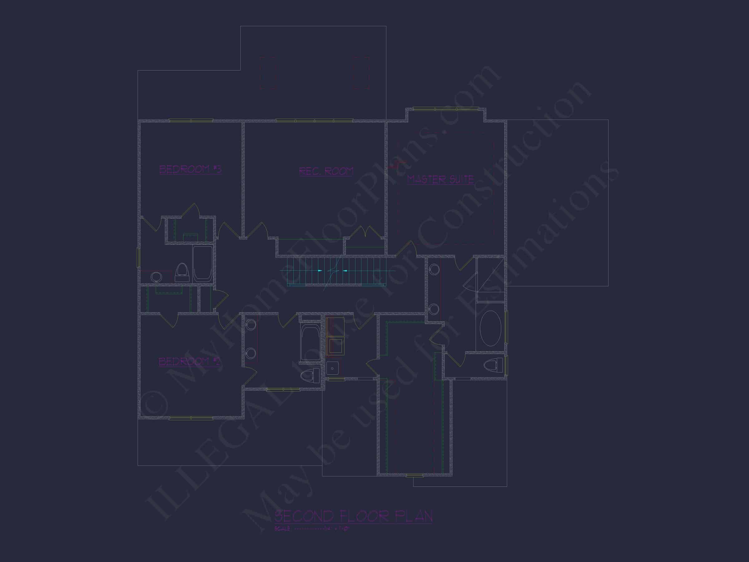 Custom 3-Story House Plan with 5 Bedrooms & CAD Designs