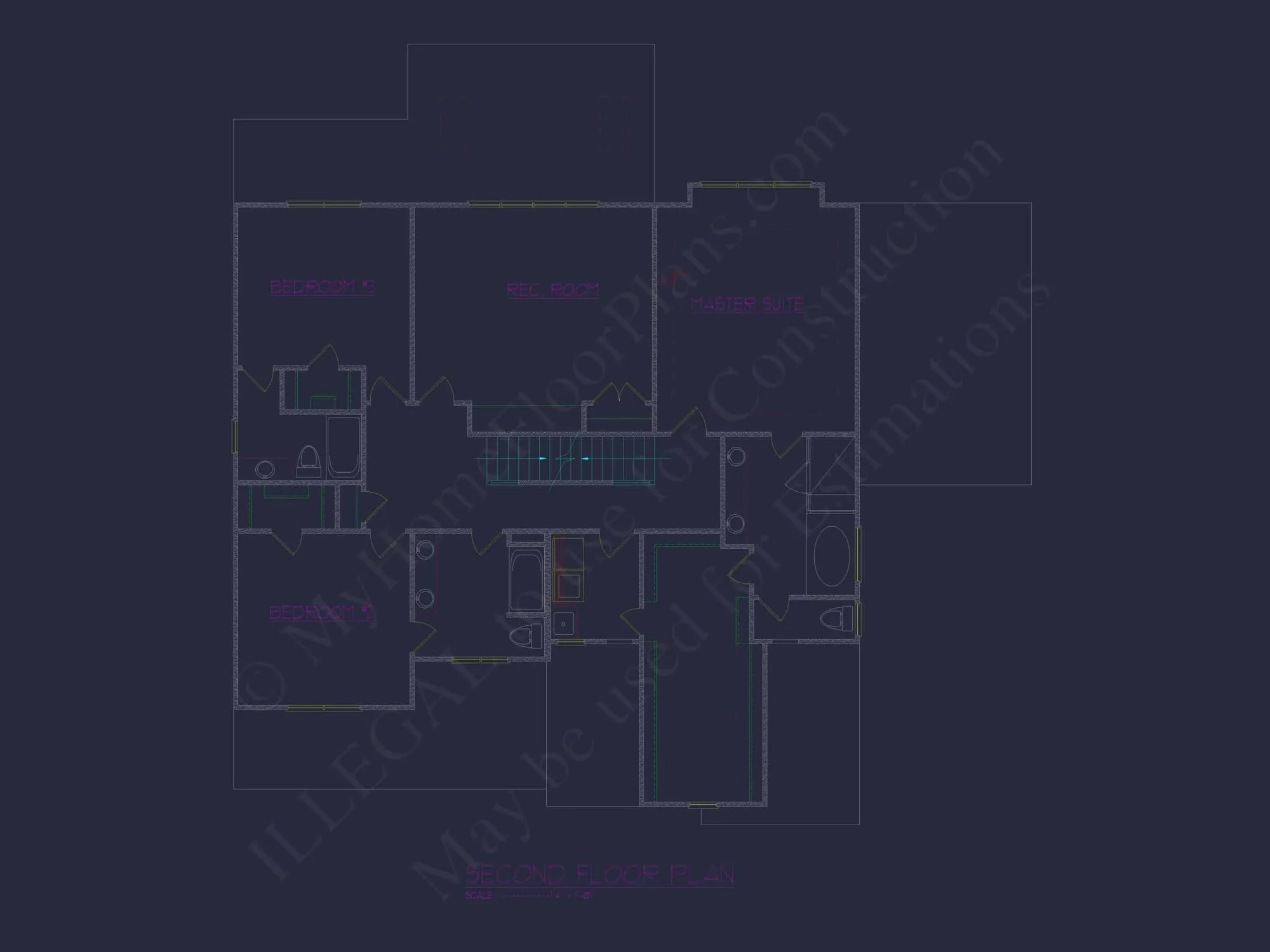 Custom 3-Story House Plan with 5 Bedrooms & CAD Designs