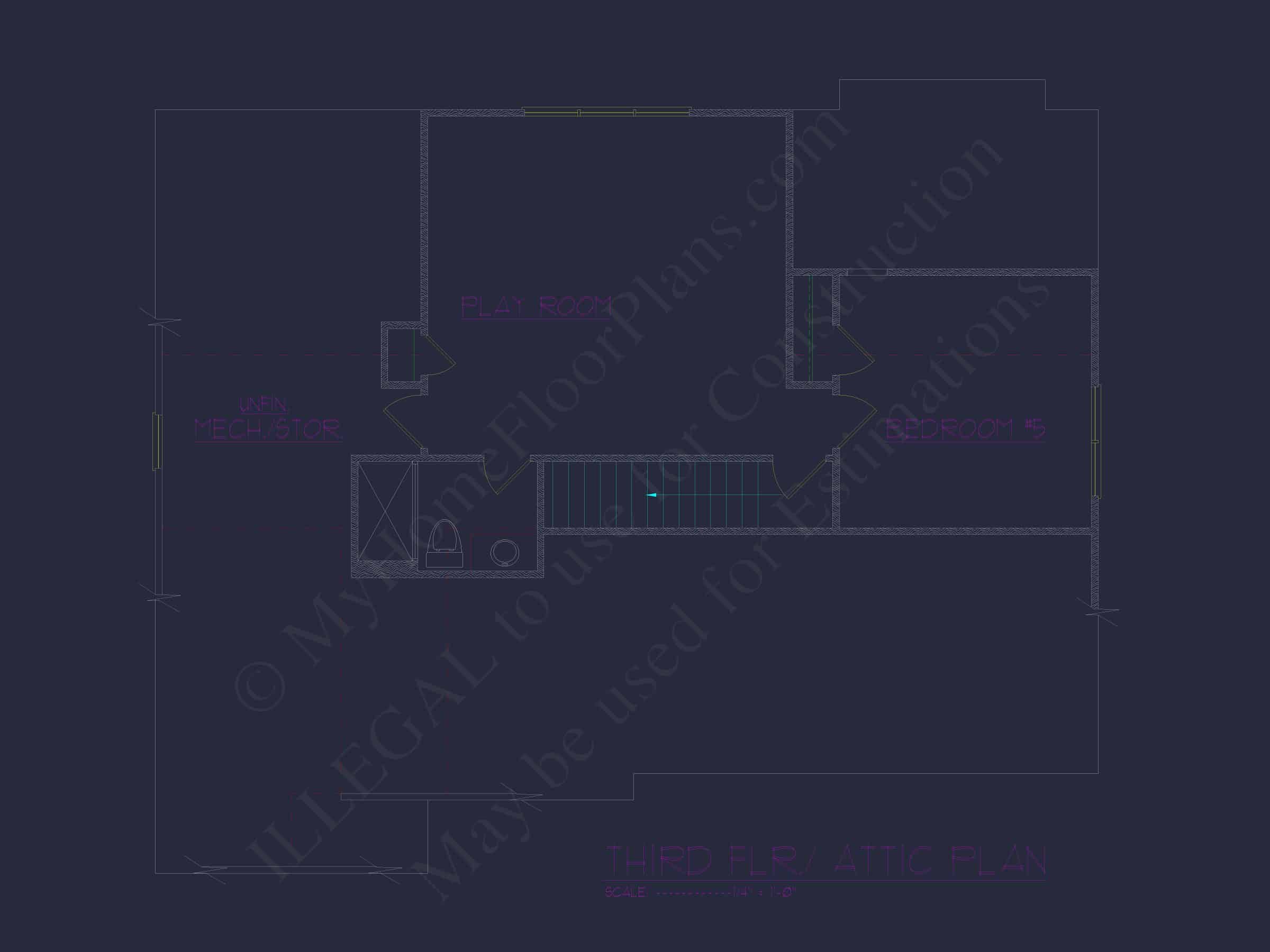 Custom 3-Story House Plan with 5 Bedrooms & CAD Designs