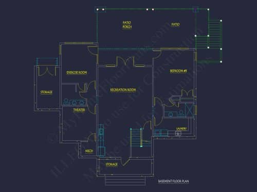 Custom Craftsman Home Plan with 2 Stories & CAD Designs
