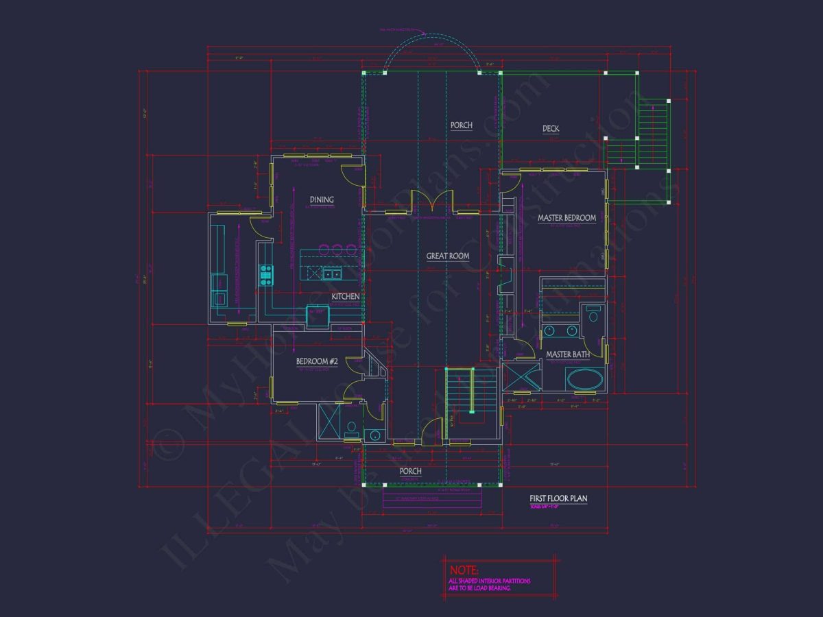Custom Craftsman Home Plan with 2 Stories & CAD Designs