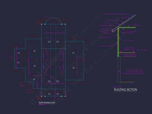 Custom Craftsman Home Plan with 2 Stories & CAD Designs