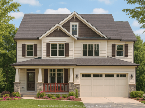 Custom Craftsman Home Plan with 4 Beds and CAD Blueprint Designs