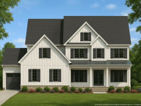 Custom Home Plan with 5 Beds, Open Floor Plan & CAD Designs