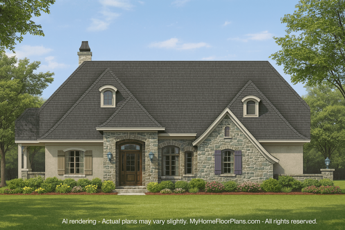 Custom Home Plan with Luxury Design Features and CAD Blueprints
