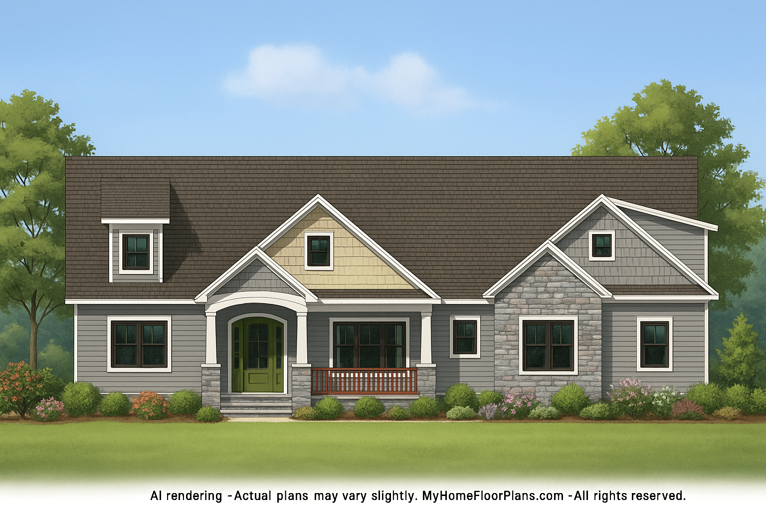 strong>Custom Home Plan with Open Floor Layout & 3 Bedrooms