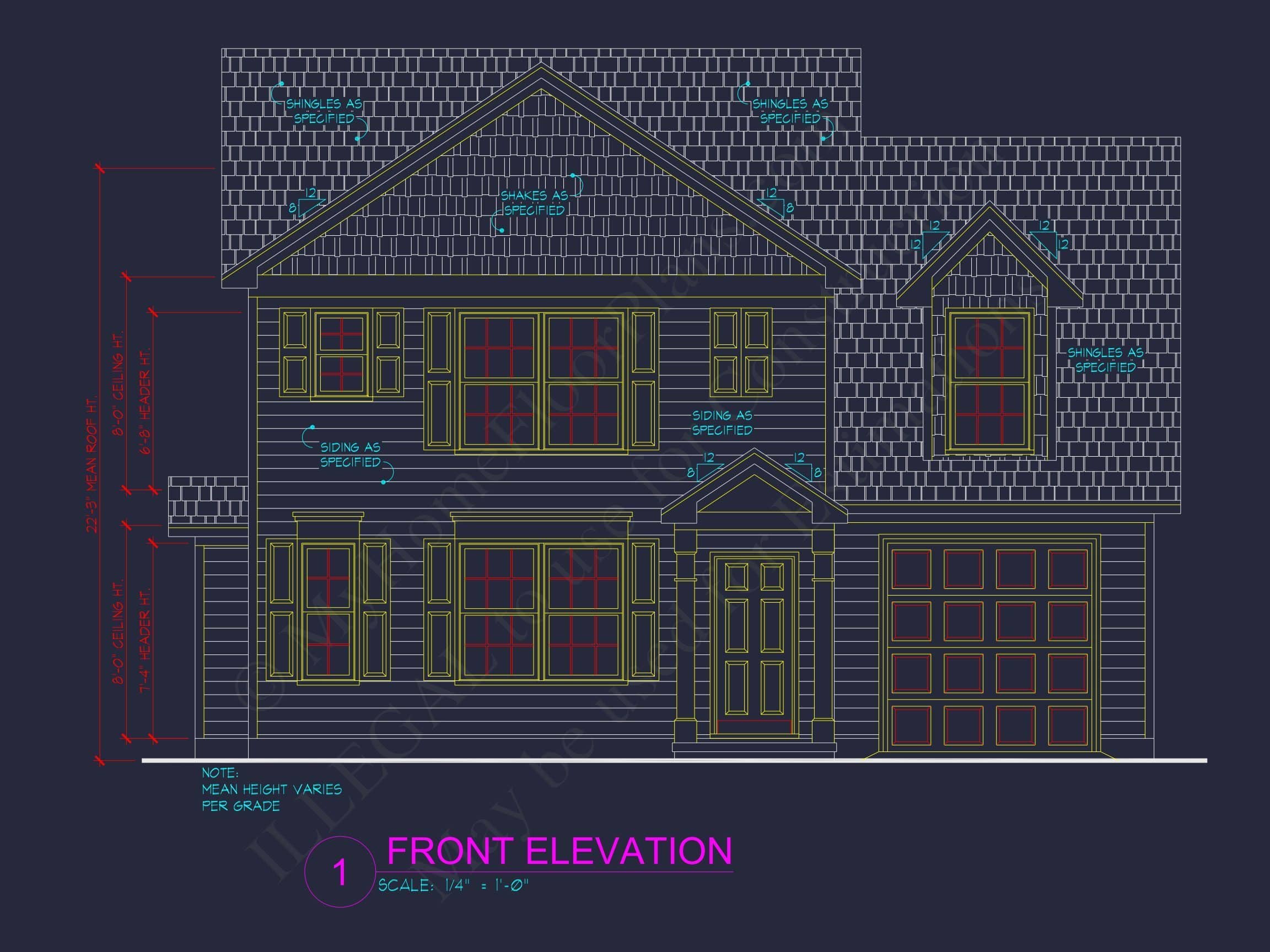 Customizable 2-Story House Plan with CAD Designs & Open Blueprint
