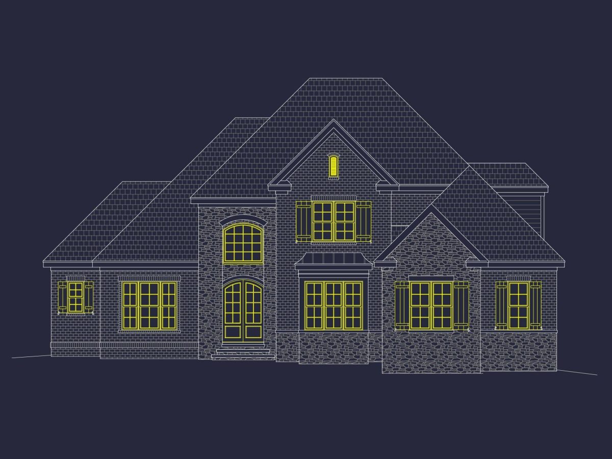 Customizable 2-Story House Plan with CAD Blueprint & Flexible Architecture