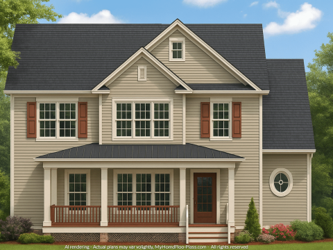 Customizable House Plan with 3 Bedrooms, Basement & CAD Designs