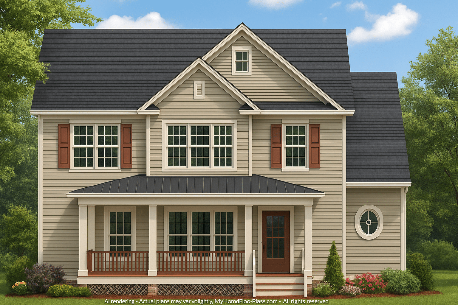 Customizable House Plan with 3 Bedrooms, Basement & CAD Designs