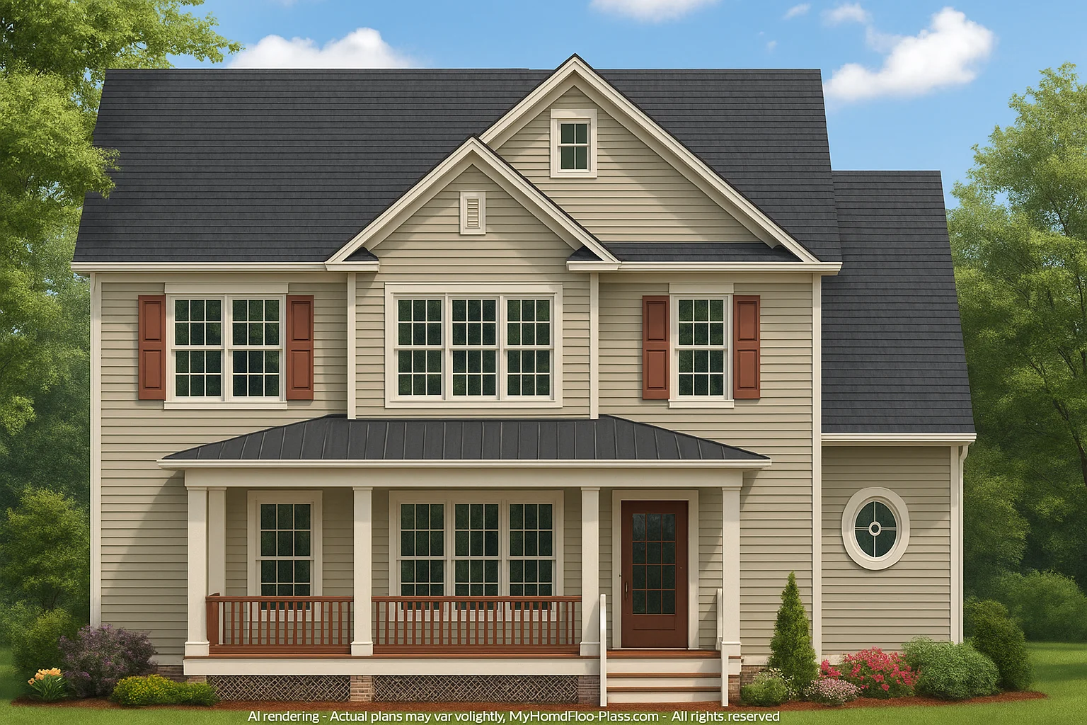 Customizable House Plan with 3 Bedrooms, Basement & CAD Designs