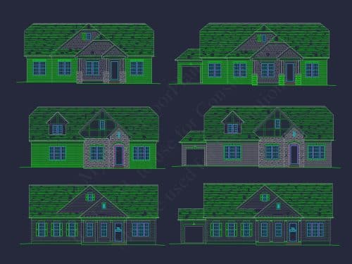 Dream Colonial House Floor Plan with 2 Stories & CAD Designs