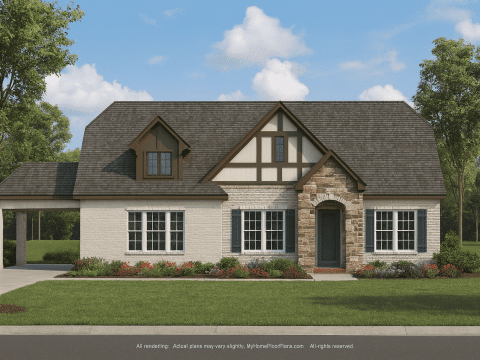 Dream Colonial House Floor Plan with 2 Stories & CAD Designs