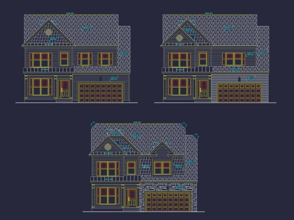 Dream Home Plan 2-Story Blueprint with 4 Beds and 2.5 Baths