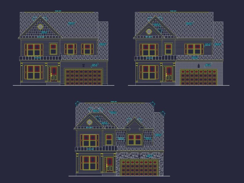 Dream Home Plan 2-Story Blueprint with 4 Beds and 2.5 Baths