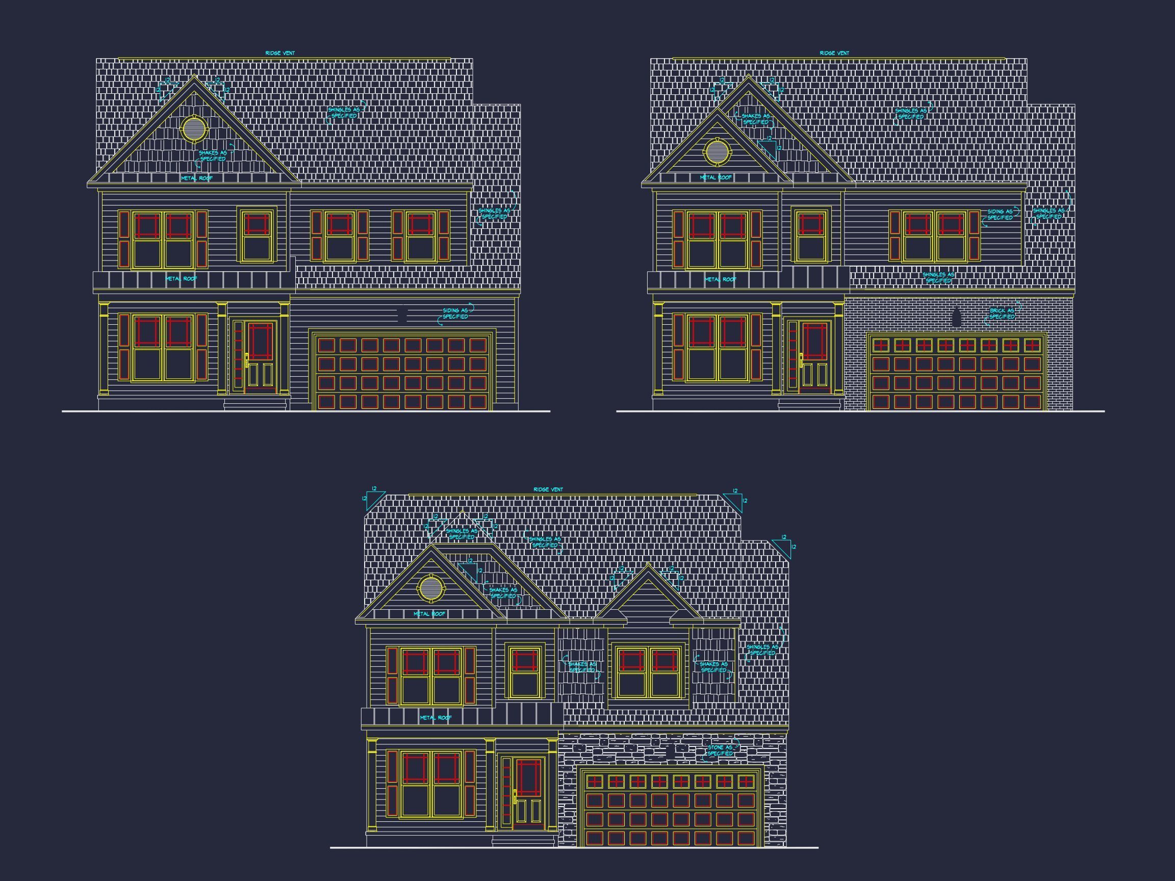 Dream Home Plan 2-Story Blueprint with 4 Beds and 2.5 Baths