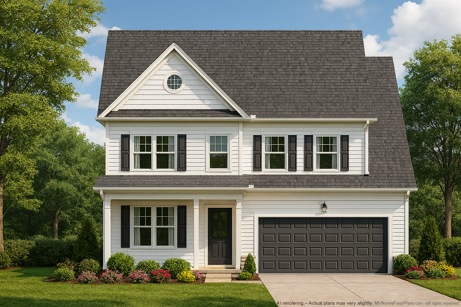Dream Home Plan 2-Story Blueprint with 4 Beds and 2.5 Baths