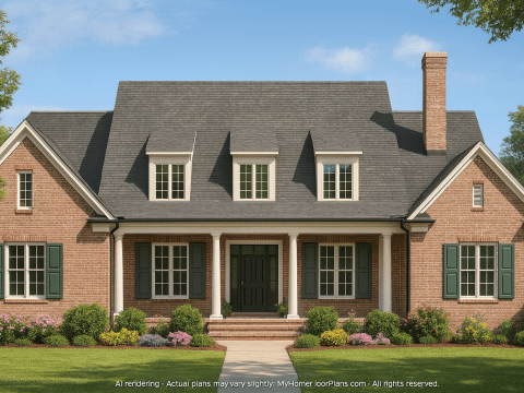 Elegant 1.5-Story Home Plan with CAD Blueprints & 4 Bedrooms