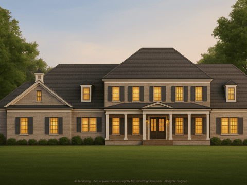 Elegant 2-Story 4 Bedroom House Floor Plan with Traditional Charm