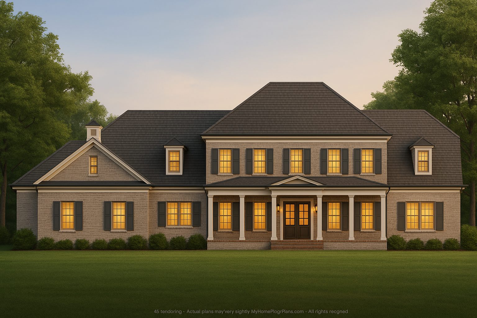Elegant 2-Story 4 Bedroom House Floor Plan with Traditional Charm