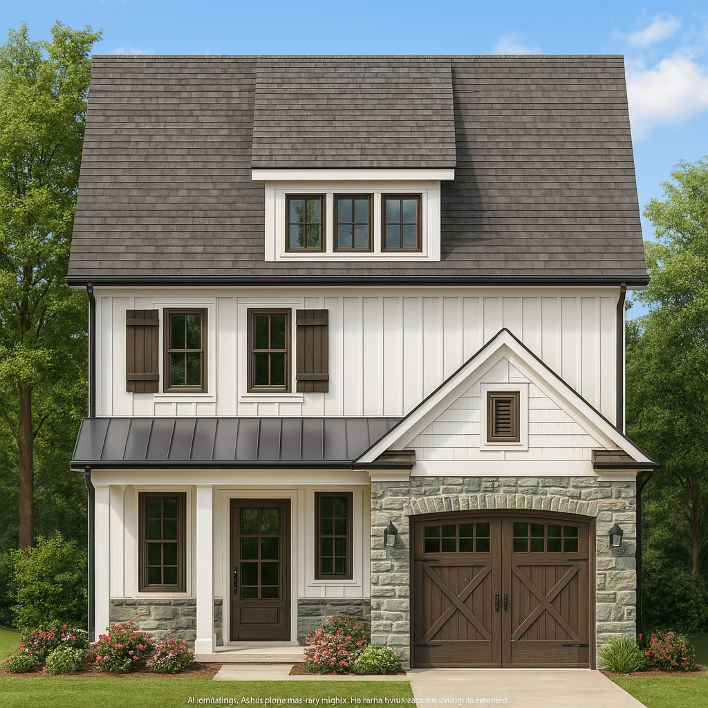 Elegant 2-Story Craftsman House Plan for Narrow Lots