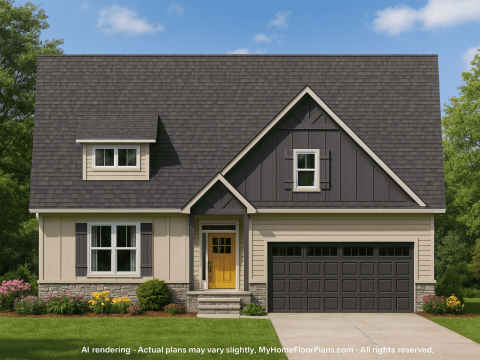 Elegant 2-Story Home Plan with Craftsman Farmhouse Charm