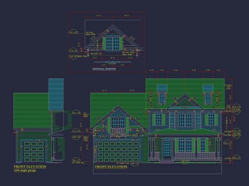 Elegant 2-Story House Plan with 2,466 SF and Modern Layout