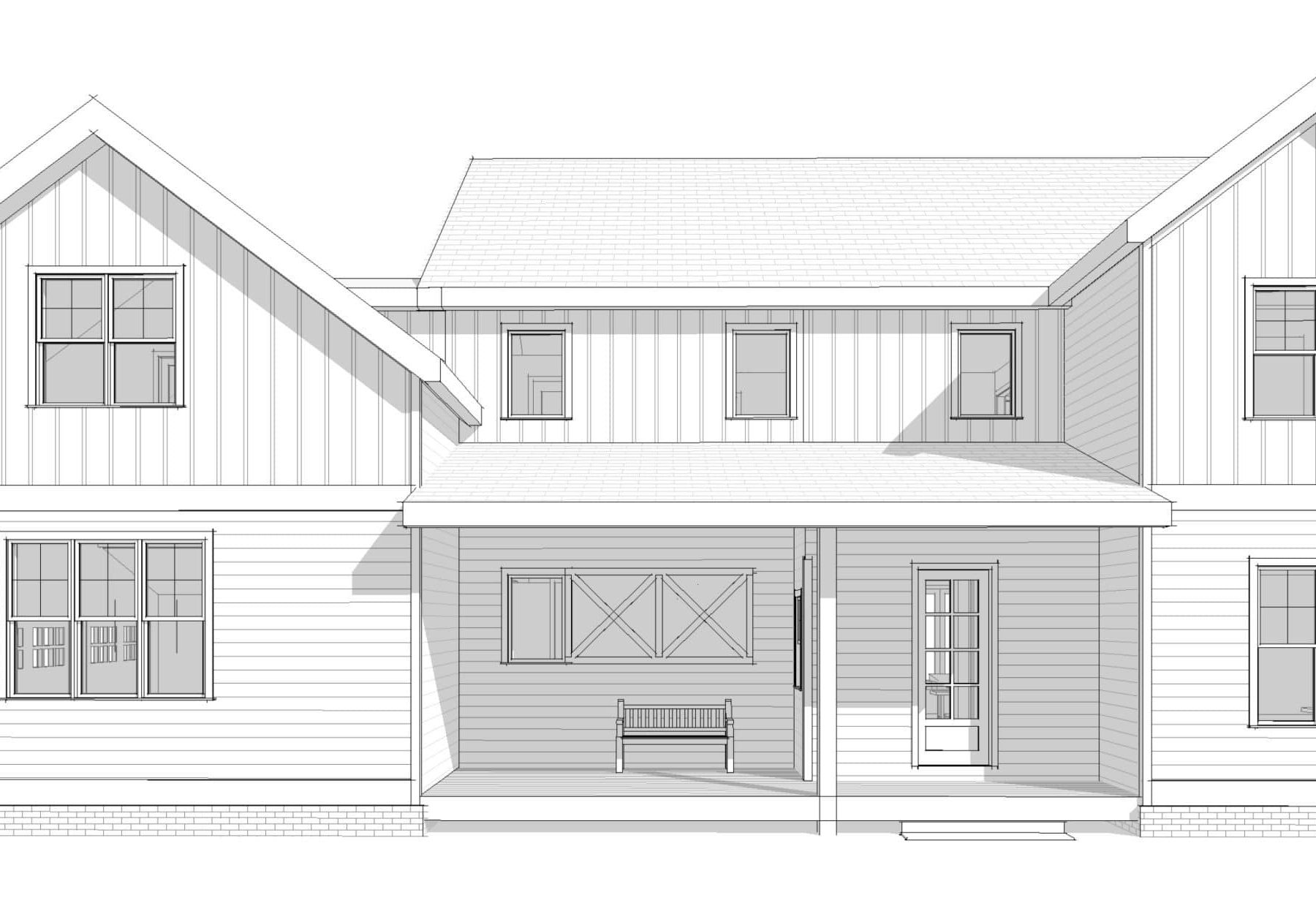 Elegant 2-Story House Plan with 4 Bedrooms & Timeless Traditional Design