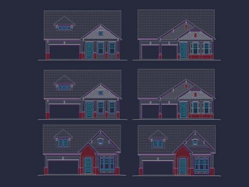 Elegant 2-Story House Plan with 6 Elevations and Open Layout