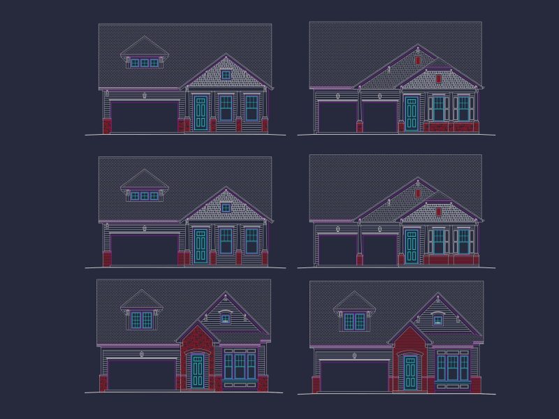Elegant 2-Story House Plan with 6 Elevations and Open Layout