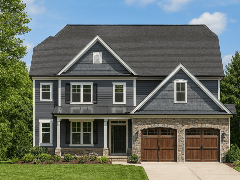 Elegant 2-Story House Plan with Detailed CAD Designs