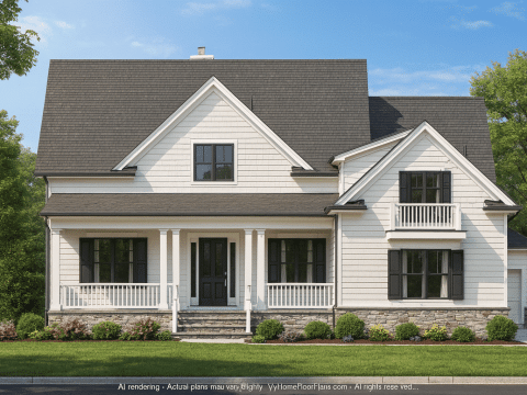 Elegant 2-Story Traditional House Plan with Bonus Room & Workshop