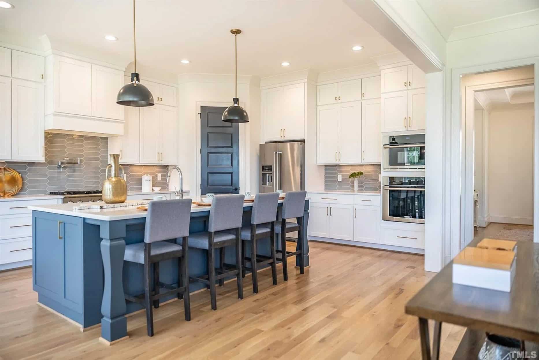 Elegant 3-Floor House Plan with Modern Farmhouse Charm